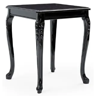 Casa Padrino Luxus Barock Beistelltisch Schwarz - Handgefertigter Massivholz Tisch im Barockstil - Luxus Wohnzimmer Möbel im Barockstil - Barock Möbel - Edel & Prunkvoll