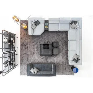 Xlmoebel Wohnlandschaft Modernes U-Form Sofa in elegantem Design für gemütliche Wohnzimmer, Hergestellt in Europa grau