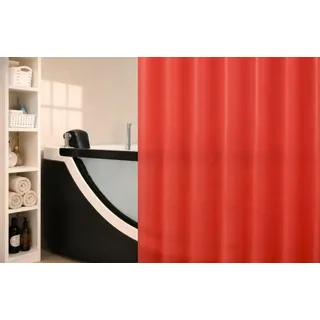 Spirella Duschvorhang  Rot 120x200 cm PEVA PVC-frei Matt Wasserabweisend - Rot