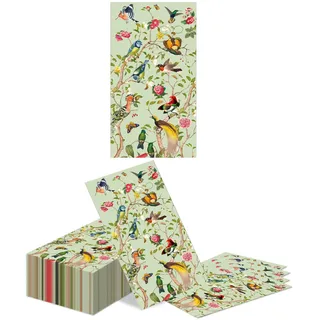 Kotkiddy 40 STK Vintage Floral Vogel Servietten Wasserfarben Gäste Servietten Wildblumen Vogel Dekor Papierservietten Für Bad Geburtstag Baby Shower