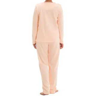Lucky by zeitlos Thermo Pyjama Set Spitzendruck Schleife Schlafanzug, Farbe:apricot, Größe:XXL - XXL