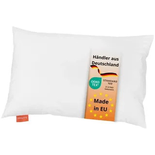 sleepling Kopfkissen Kinderkopfkissen, Füllung: 100% Hohlfaserkugeln, Bezug: Baumwolle, Seitenschläfer, Bauschschläfer, Rückenschläfer, 1x Kopfkissen, für Kinder