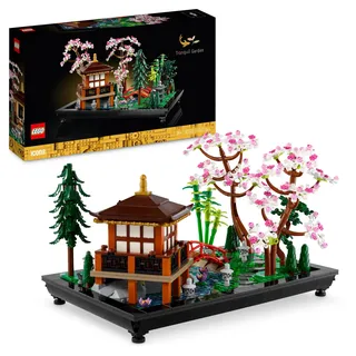 LEGO Icons Garten der Stille - Modell zum Bauen und Ausstellen - Japanische Oase mit Pavillon, Brücke, Koi-Karpfen, Lotusblumen, Bäumen - DIY Deko - Geschenk für Frauen und Männer - 10315