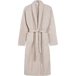 hip Unisex-Bademantel Hip Bathrobe uni - Blue, Midilänge, Walkfrottee, Schalkragen, Gürtel, Schalkragen, Gürtel, Taschen, Baumwolle, Frottee, Weich beige XL/XXL | 117 cm