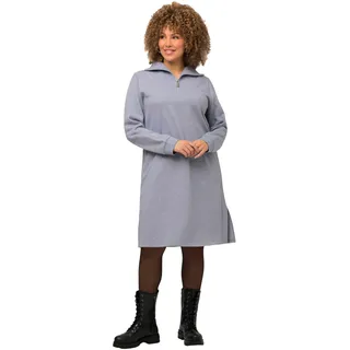 Ulla Popken, Damen, große Größen, Sweatkleid mit Troyerkragen - 46-48 Große Größen