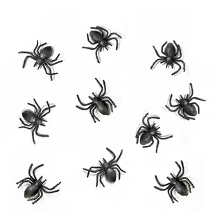 Partydeco Spinnen Deko 3x3 cm 10 St. Schwarz