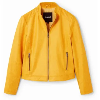 Desigual, Bikerjacke Slim Fit, Polyester, Gelb, XL, YELLOW, XL