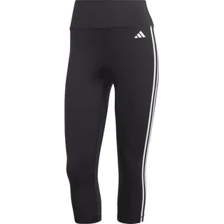Train Essentials 3-Streifen High-Waisted 3/4- Damen Tights, schwarz, Gr. XXS - XXS