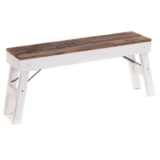 DESIGN DELIGHTS Sitzbank Aldo Weiß 112 x 48 x 28 cm