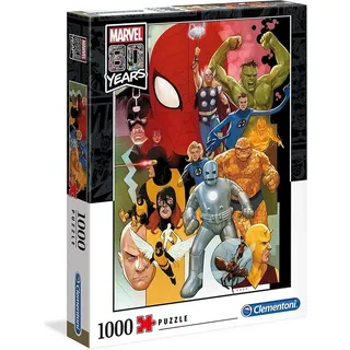 Clementoni® Puzzle Clementoni 39534 Marvel 80 Jahre 1000 Teile Puzzle, 1000 Puzzleteile, Made in Europe bunt