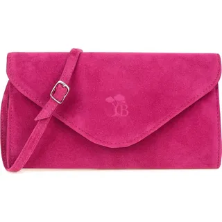 Damen Clutch Tasche elegant klein Beltimore Wildleder - Rosa