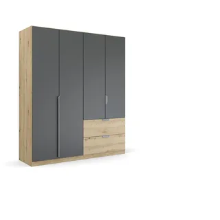 Rauch Drehtürenschrank Dark&Wood by Quadra Spin 181 x 210 x 54 cm Braun/Grau