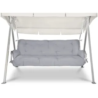 Beautissu Flair HS Hollywoodschaukelauflage 180x50x8cm Hellgrau