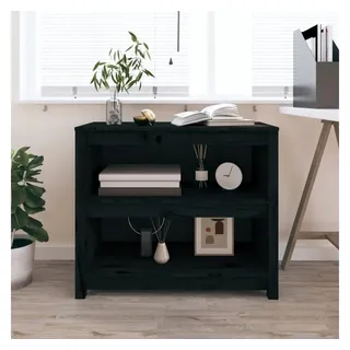 furnicato Bücherregal Klassisches 80 x 35 x 68 cm in Schwarz, 1-tlg., Regalwand mit viel Stauraum und Wandhalterung für das Arbeitszimmer schwarz 80 cm x 68 cm x 35 cm