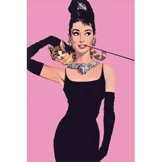 Audrey Hepburn Maxi-Poster, Pink