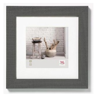walther-design Bilderrahmen Home HO330D, 30 x 30cm, Holzrahmen, Glasscheibe, grau