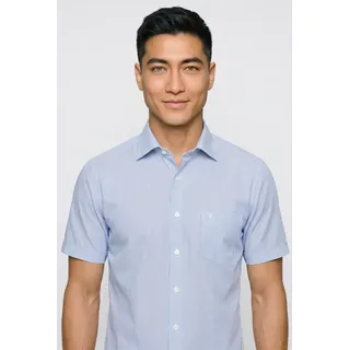 MARVELIS Kurzarmhemd Businesshemd, Kentkragen, modern fit blau 39