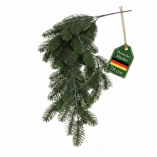 Künstliche Tannengirlande 78 cm – Weihnachtsgirlande Spritzguss geeignet für innen & außen verwandelt Jede Tür, Treppe und Kamin – Nadelfreie Tannenzweige künstlich wie echt für edle Weihnachtsdeko