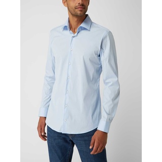 Slim Fit Business-Hemd aus Popeline Modell 'Santos', Bleu, 40