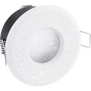 linovum® extra flacher Deckenspot in rund weiß inkl. LED Modul 4W warmweiß - Einbaustrahler IP65 Wasserschutz für Bad & Außen