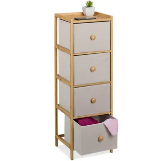 Relaxdays Kommode 94 x 31 x 30 cm Beige/Natur