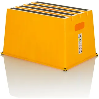 HJH Office Tritthocker TIO-E1 Kunststoff 52,5 x 31 x 37,5 cm Gelb