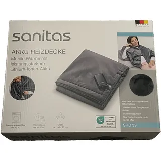 Sanitas Akku Heizdecke Mobil ohne Kabel Kuscheldecke Wärmedecke 150 x 63 cm NEU