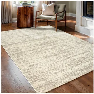 Sanat Teppich »Oslo«, rechteckig, 10 mm Höhe, Kurzflor, Wohnzimmer, Schlafzimmer, für Fußbodenheizung, auch Läufer beige