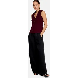 Zero T-Shirt Damen mit Kragen Aubergine 36