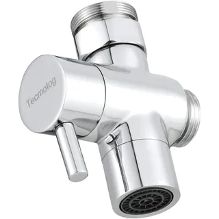 Tecmolog Wasserhahn Adapter 3-Wege Umschaltventil Chrom M22/M24