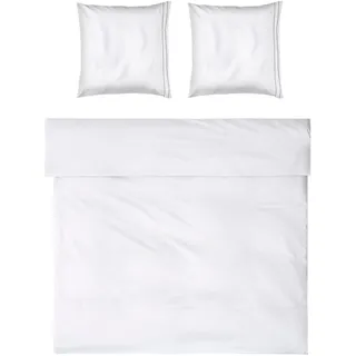 Möve Noblesse Satin Weiß 200 x 200 cm + 2 x 80 x 80 cm