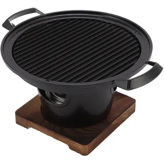 LIZEALUCKY 8-Zoll-Mini-BBQ-Holzkohlegrill, Tragbarer Tischgrill, Rauchfreier Tischgrill, Tischgrill Mit Antihaftbeschichtung, Zum Kochen Im Innen- Und Außenbereich, Für Camping-Picknicks