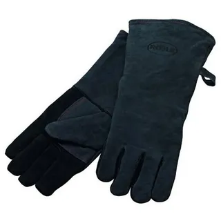RÖSLE Grillhandschuhe Barbecue Lederhandschuhe, (Set, 2-tlg., bestehend aus zwei Grillhandschuhen), 100% Leder grau