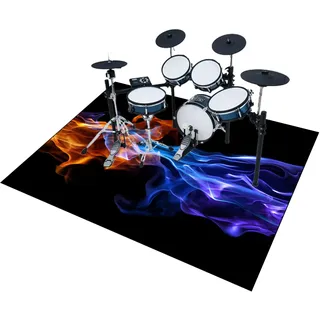 EYKWKB Schlagzeug Teppich Schlagzeugteppich Drum Teppich Schallschutzmatte 140 x 120 cm Schallschutz Teppich Professionelles rechteckiges elektronisches Jazz Schlagzeug Kit
