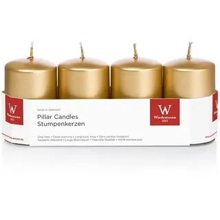 Wiedemann Alpedia Adventsstumpenkerze 80 x 50 mm gold 4 St.