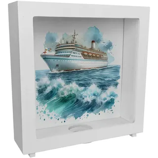 Kreuzfahrtschiff Rahmen Spardose aus Holz Ideales Reise-Zubehör für Urlaub auf hoher See Ozean-Abenteuer Schiff Erleben Sie das Reisen auf dem Wasser