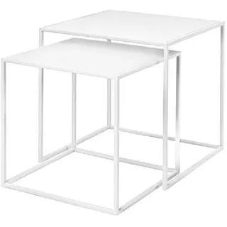BLOMUS Beistelltisch Fera Weiß Metall 40 x 40 x 40 cm