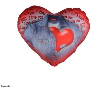 HTI-Living Dekokissen Kissen Valentin Herz, Dekokissen Sofakissen Geschenkidee rot