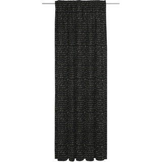 Vorhang ADAM "Scribble" Gardinen Gr. 225 cm, Multifunktionsband, 142 cm, schwarz-weiß (weiß, schwarz) Gardinen nach Räumen nachhaltig aus Bio-Baumwolle