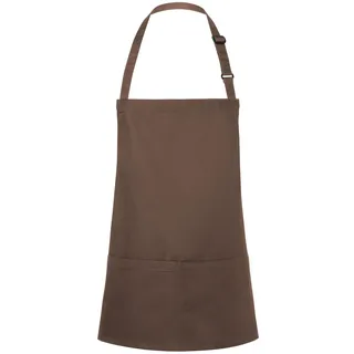 KARLOWSKY Kochschürze, Kurze Latzschürze Basic mit Schnalle und Tasche