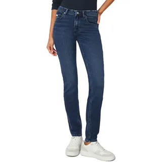 Slim-fit-Jeans MARC O'POLO DENIM "aus Organic Cotton-Stretch" Gr. 27 34, Länge 34, blau (darkblue) Damen Jeans Röhrenjeans