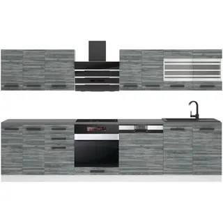 Belini Küchenzeile Lucy 300 cm Silber