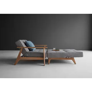 Innovation Living Sessel Splitback Strukturstoff 90 x 79 x 99 cm Grau mit verstellbarer Rückenlehne