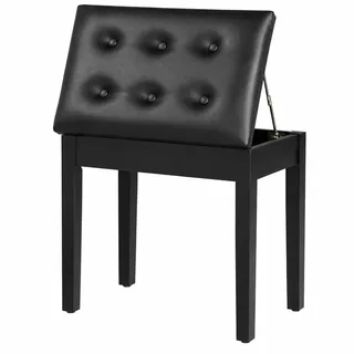 Homcom Klavierbank Kunstleder Schwarz