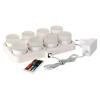 Duni 186495, Weiß, Universal, 8 Glühbirne(n), LED, Multi, Akku - Weiß