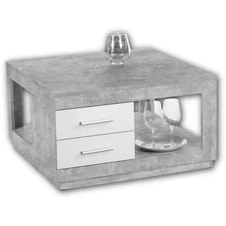 Stolkom Couchtisch Festival Grau Holz 80 x 45,6 x 80 cm