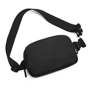 KONO Gürteltasche Wasserabweisende Leichte Bauchtasche – Verstellbare Reise Brusttasche schwarz
