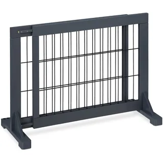 Relaxdays Absperrgitter 70-108 cm Grau