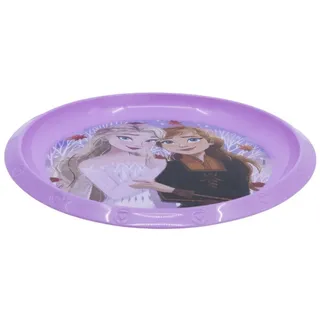 Disney Frozen Teller Kinderteller – Bruchsicherer Essteller für Kinder mit Motivdesign, (1 St) lila