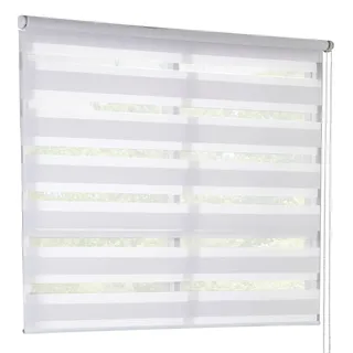 MYDECO Doppelrollo JUST 120 x 160 cm weiß